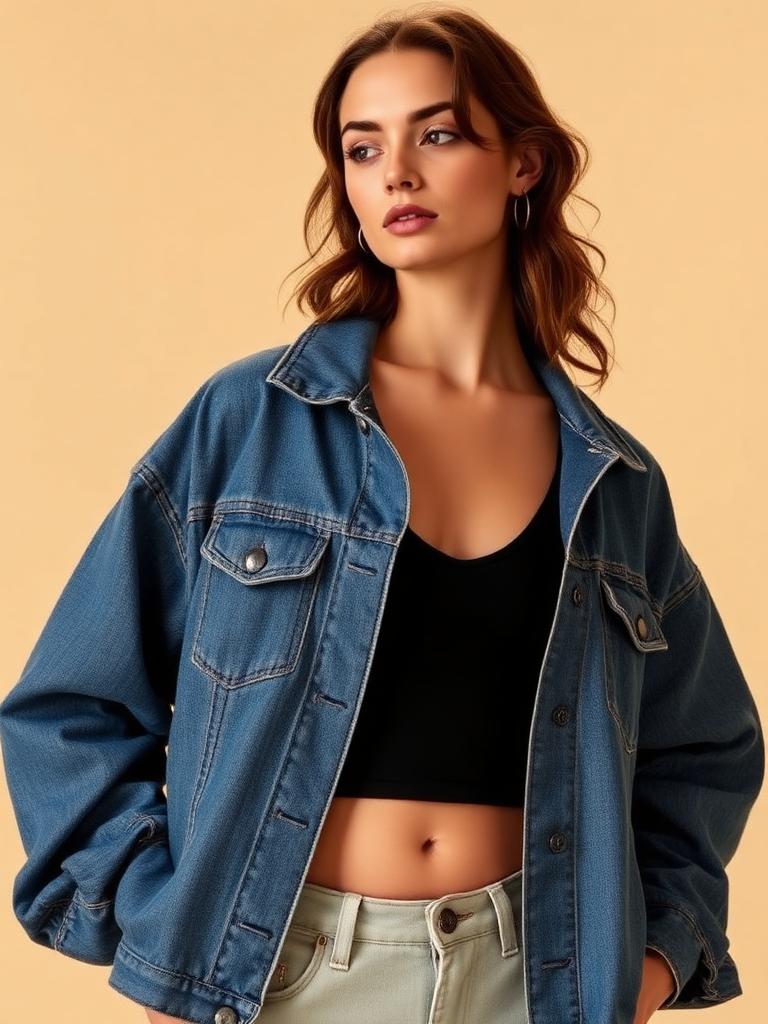 Campera de jean oversize